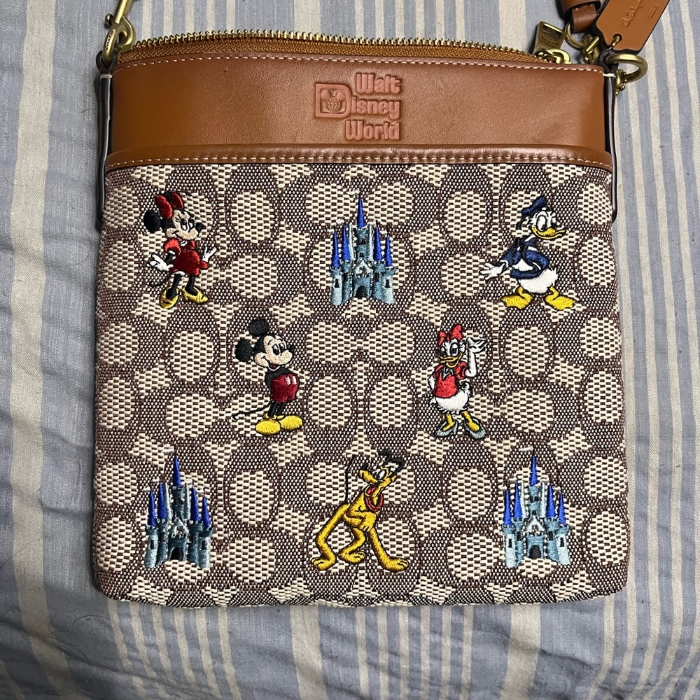 Disney Brown Crossbody Bag with Playful Character Design